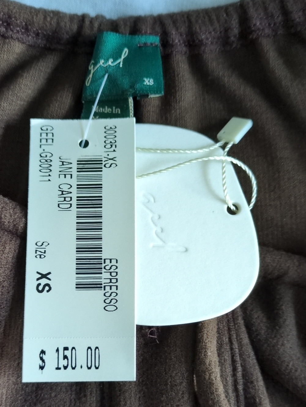 Geel Jane Brown Tie-Neck Cardigan - Picture 3 of 4